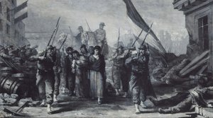 1871 年，1871 年的凡尔赛宫大火（布面油画）
