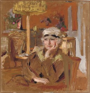 露西·黑塞尔（Lucy Hessel），黑丝绒缎带，约1921年-25日 作者 爱德华·维拉德