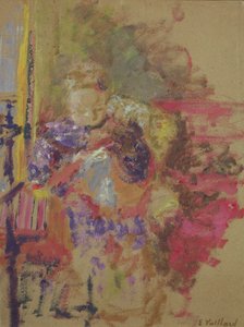 夫人Vuillard Sewing，c.1905 作者 爱德华·维拉德