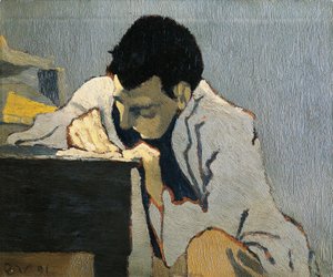 Aurelien Lugne-Poe 的肖像。 爱德华·维尔拉德 (1868-1940) 的绘画 作者 爱德华·维拉德