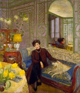 Marcelle Aron的肖像，特里斯坦伯纳德的妻子（1866-1947）1914年 作者 爱德华·维拉德