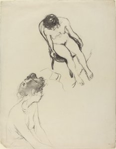 两幅裸体人物研究，可能是19001905年。 作者 爱德华·维拉德
