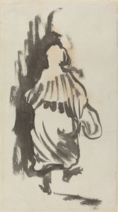 从后面看到的行走的人物，约1894年。 作者 爱德华·维拉德