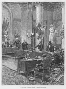 Cavour Al Congresso Di Parigi (engraving)
