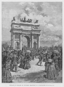 Entrata In Milano Di Vittorio Emanuele II E Napoleone III (engraving)