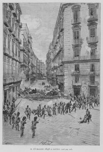 1848 年 5 月 15 日在那不勒斯（雕刻）