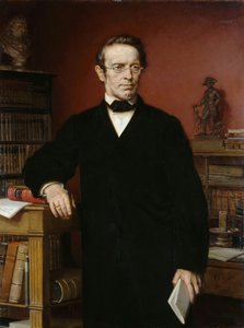 约翰·古斯塔夫·德罗伊森（Johann Gustav Droysen）的肖像（1808-1884），1885年。