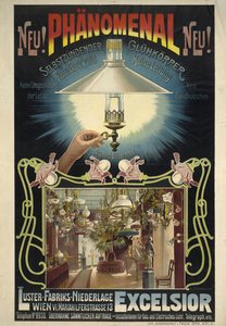 Excelsior。自燃性白炽灯体，约1895-1900年。 作者 爱德华多克