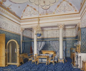 冬宫的内部。女皇亚历山德拉·费奥多罗夫娜（Alexandra Fyodorovna）的寝室，1870年