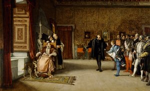 Juan de Austrias在1869年在Yuste向皇帝卡洛斯五世的演讲
