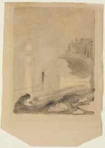 绑在码头上的船，1892年 作者 爱德华·蒙克
