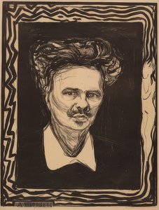 奥古斯特·斯特林堡。 1896年 作者 爱德华·蒙克