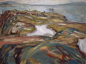 沿海风景，1918年 作者 爱德华·蒙克