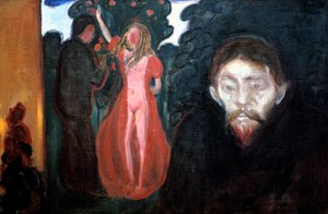 嫉妒，1895年 作者 Edvard Munch