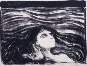 海浪中的恋人 作者 爱德华·蒙克