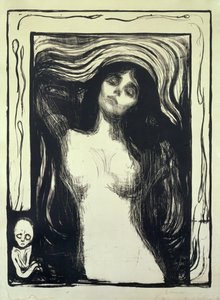 慈爱的麦当娜（Madonna，Liebendes Weib）（木刻） 作者 爱德华·蒙克
