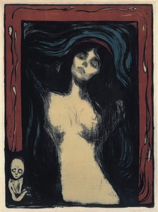 麦当娜慈爱的女人，1895-1900年 作者 爱德华·蒙克