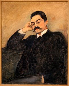 Thor Lutken 的肖像 (1863-1913) - Edvard Munch (1863-1944) 绘画，布面油画 作者 爱德华·蒙克