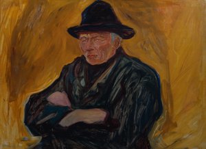 黄色背景下的水手，约 1908 年 作者 爱德华·蒙克