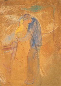 吻》，1906-1907。 作者 爱德华·蒙克