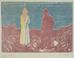 两个人，1899年（孤独的人） 作者 爱德华·蒙克