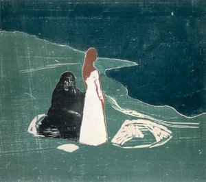岸上的两个女人 作者 爱德华·蒙克