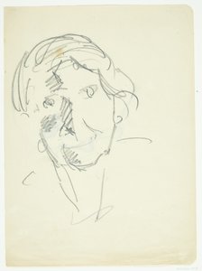 画家的妻子、画家艾格尼丝-韦伊（1878-1964 年）的肖像，正面