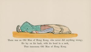 香港有位老人，从不做错事（彩色雕刻） 作者 爱德华（后）李尔