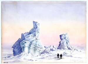 1911年9月1日至11日，埃文斯角的一座冰山（纸上写着）