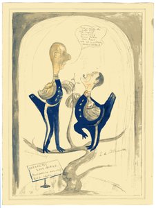 Harry Pennell和ELA Atkinson博士，1910-12（wc和铅笔在纸上）
