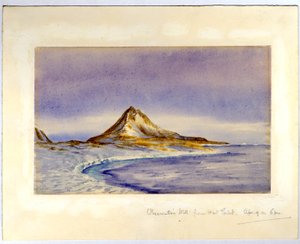 来自Hut Point的观察山，1911年（纸上写着） 作者 爱德华·阿德里安·威尔逊