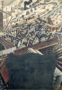渣堆，利兹市政厅壁画的设计