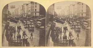 1859年，雨天的百老汇。 作者 爱德华·安东尼