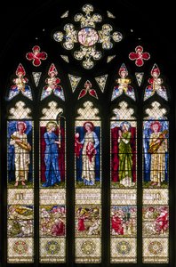 Oxford Harris Manchester College，Morris＆Co.，Edward Burne-Jones，West Wisndow，1896 作者 爱德华·伯恩·琼斯