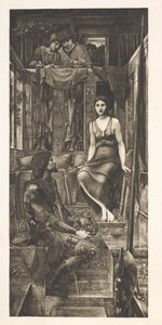 科普图亚国王和乞丐女仆（雕刻） 作者 爱德华·科利（之后）伯恩·琼斯（Burne Jones）