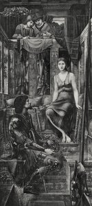 科普图亚国王与乞丐女佣 作者 爱德华·科利（之后）伯恩·琼斯（Burne Jones）