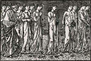 上山的游行 作者 爱德华·科利（之后）伯恩·琼斯（Burne Jones）