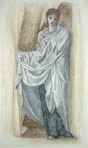 人物研究（纸上粉笔画）