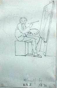 自画像 作者 爱德华·科利·伯恩-琼斯