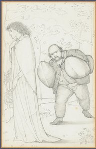 但丁·加布里埃尔·罗塞蒂（Dante Gabriel Rossetti）为简·莫里斯（Jane Morris）带来了坐垫 作者 爱德华·伯恩·琼斯