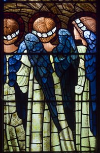Harwarden，St Deiniol，Morris＆Co.，Edward Burne-Jones，Angels，The Nativity，1898 作者 爱德华·伯恩·琼斯