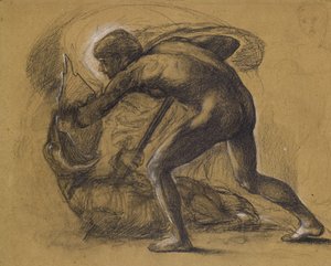 圣乔治和龙（纸上铅笔画 作者 爱德华·伯恩·琼斯