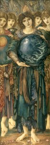 创作日：1870  -  76年的第五天（亚麻覆盖面板上的水粉，贝壳金和植物油漆） 作者 爱德华·伯恩·琼斯