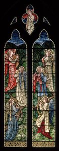 Wilden，All Saints，Morris＆Co.，Edward Burne-Jones，John Henry Dearle（1859-1932），天使天使，天使音乐家，1902-1914，Louisa，Alfred，The Baldwins，总理，卫理公会，伍斯特 作者 爱德华·科利和迪尔·伯恩·琼斯