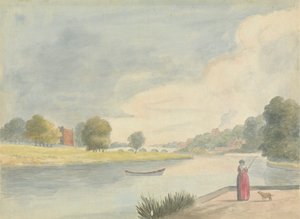 女人钓鱼 作者 Edward Francis Burney