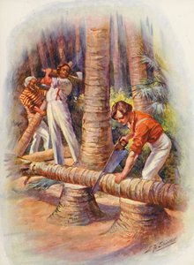 马里亚特船长为《马斯特曼准备就绪》绘制的插图（彩色石版画）