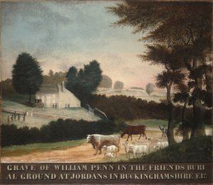 威廉·佩恩的坟墓，1847年 作者 爱德华·希克斯