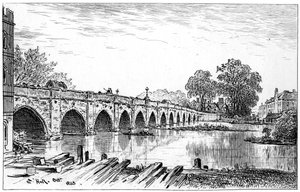 斯特拉特福桥，沃里克郡埃文河畔斯特拉特福，1885年。