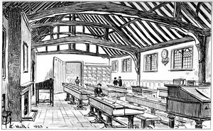语法学校，沃里克郡埃文河畔斯特拉特福，1885年。