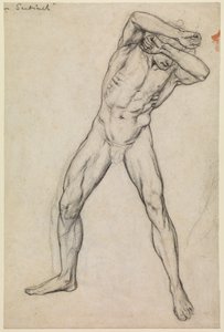 研究“为忠实直到死亡”的男性裸体，正译，约1865年